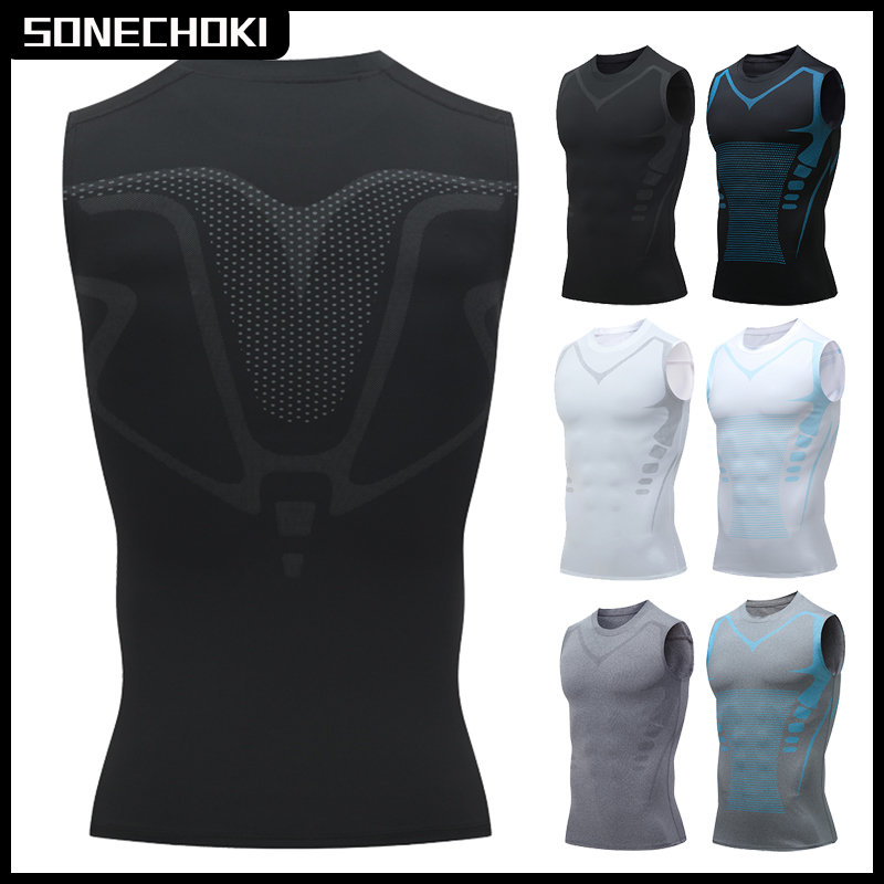 Crossfit Vest - Компрессионная майка, мужская спортивная рубашка без