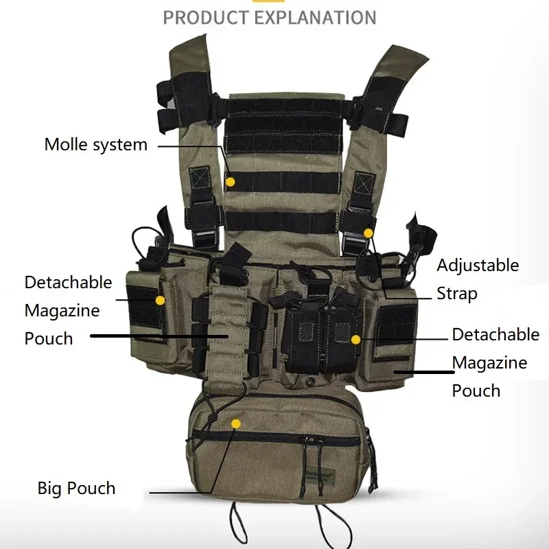 Gear For Crossfit - D3CR нагрудный жилет Multicam, черный, зеленый,