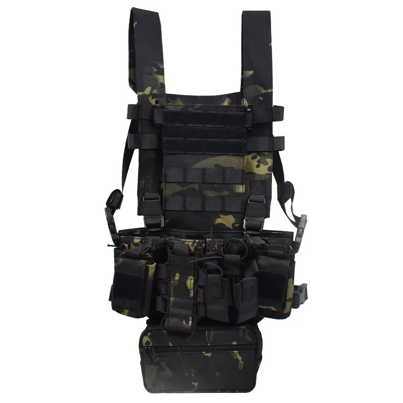 Crossfit Vest - Черный тактический Камуфляжный жилет Мультикам для
