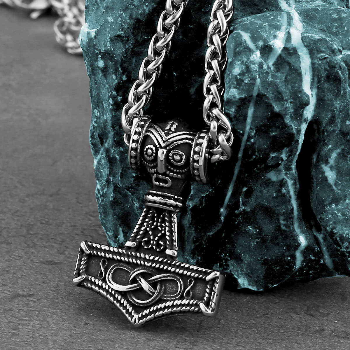 Battle Rope Anchor - Модное ожерелье с якорем викингов Mjolnir