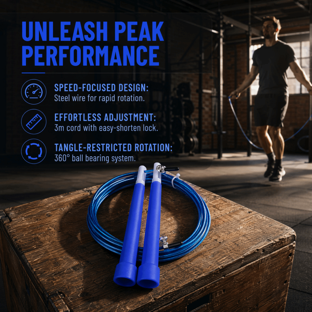 Прочная стальная скакалка с ПВ – обзор и цена Skipping Rope Pvc